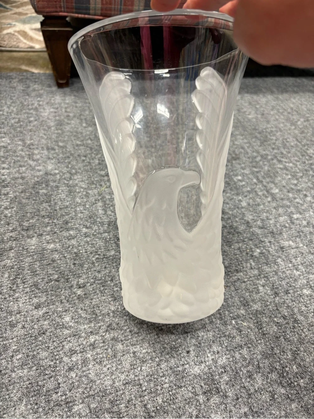 Crystal Ministries 50th Anniversary Frosted Vase with Eagle